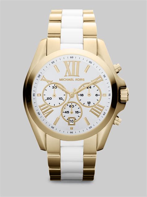 mans ceramic michael kors chrono date quartz watch model mk-6283